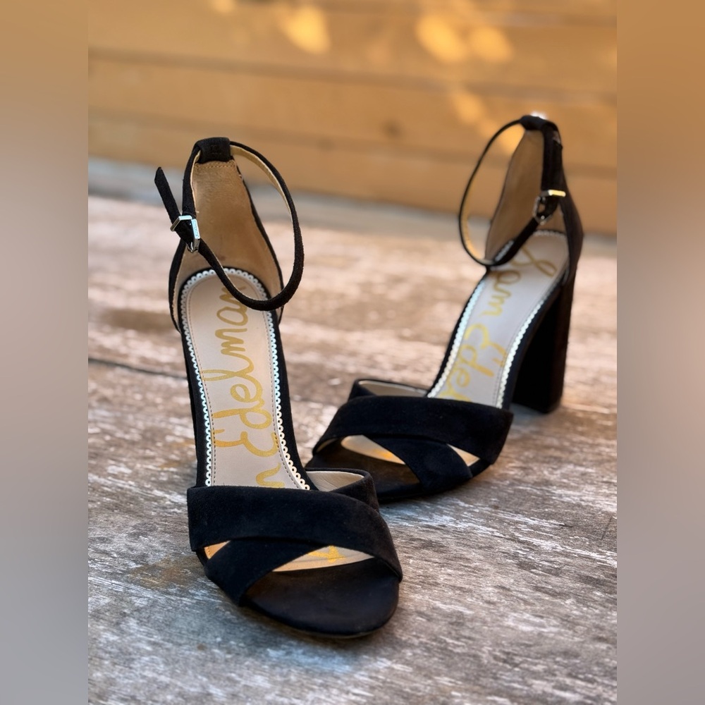 Sam Edelman Women's Yancy Block-Heel Suede Sandals